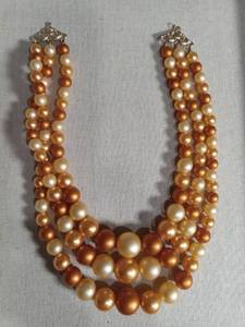 lot 5940 image: Multi-Strand Pearl Necklace with Decorative Clasp