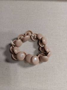 lot 5967 image: Beige Oval Beaded Chain Link Bracelet