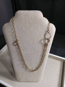 lot 5969 image: Gold Tone Chain Link Statement Necklace