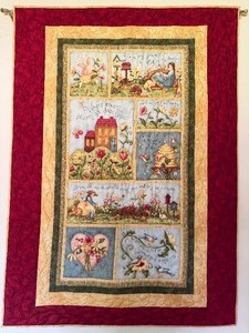 lot 247 image: Quilted Wall Decor, Gardening Themed