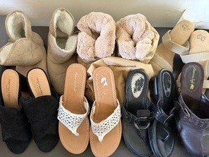 lot 290 image: Ladies Shoes, Mostly Size 10 and Restoration Hardware Slippers
