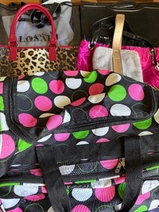 lot 292 image: Polka Dotted Duffel, Leopard Purse and More