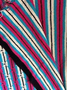 lot 78 image: Vintage Large Knitted Blanket