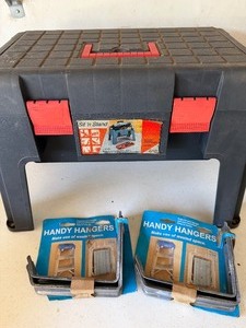 lot 408 image: Sit n Stand Tool Box and Hooks
