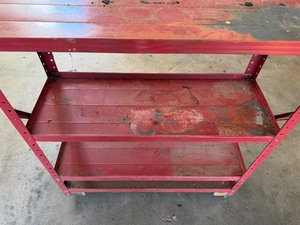 lot 414 image: Metal Shelf on Wheels, Garage Condition