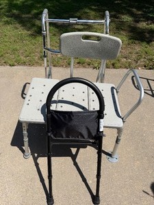 lot 529 image: Medical Supplies, Walker, Shower Chair and Safety Rail
