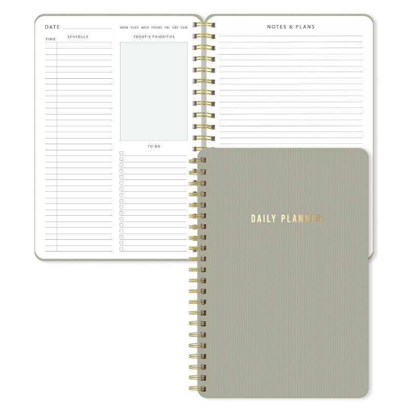lot 3104 image: Sweetzer &amp Orange Daily Planner Notebook Undated Two-Page Daily Layout with Hourly Schedule, To-Do List, Priorities, and Notes 6.5 x 9.5 Spiral Bound Productivity Organizer 160 Pages - Retail $8