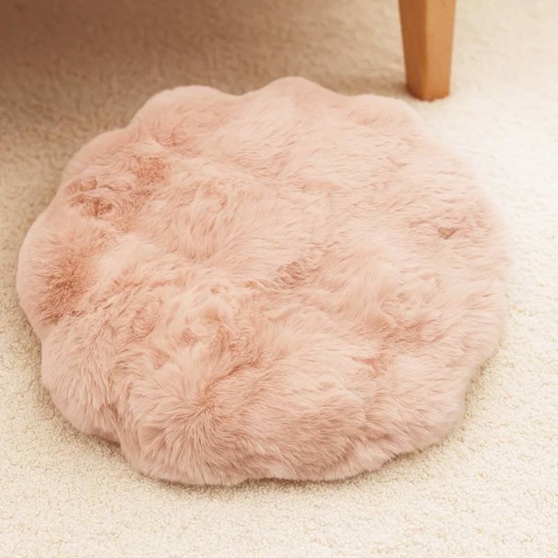lot 3137 image: Lifup Round Chair Pads Memory Foam Seat Cushion Soft Cozy Plush Non Slip Thick Pad with Ties and Removable Cover for Dining Room, Office Pink 2 14 x 14 Inch - Retail $20