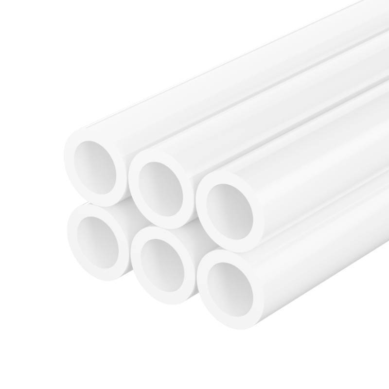 lot 3148 image: 12 Inch PVC Pipe 6 Pack, 17 Inch Long Schedule 40 PVC Pipe for DIY Projects, Craft Build Frame - Retail $15