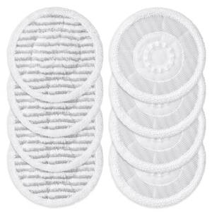lot 5003 image: Jikefa 8 Pack Steam Mop Pads Compatible with Shark S8201 S8001 S7001 S7201 S7005 S7000 Series, S7000AMZ S7001TGT Microfiber Replacement Scrub Pad, All-in-One Reusable Cleaning Refills for Hard Floor - Retail $16