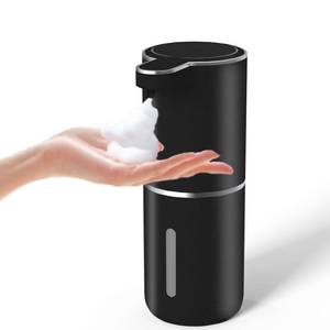 lot 5037 image: Automatic Soap Dispenser Touchless Foaming Soap Dispenser 400ml USB Rechargeable Dispenser Electric Wall Mounted 4levels Adjustable Foam Dispenser Pump for Bathroom Kitchen Dish Soap(Black) - Retail $30
