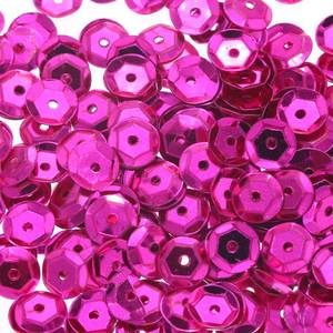 lot 5044 image: 4500Pcs 6mm Loose Sequins Bulk Cup, Paillettes Glitter Round Embroidery Craft Sequins Spangles for Sewing Dress Bags Clothing Wedding Christmas Jewelry Making Crafts Decorations(14 Fuchsia) - Retail $7