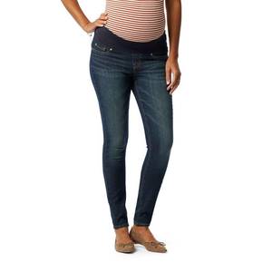 lot 5050 image: Levi Strauss Signature Gold Womens Maternity Baby Bump Skinny Jeans - Discontinued, Blue Laguna, X-Large - Retail $30