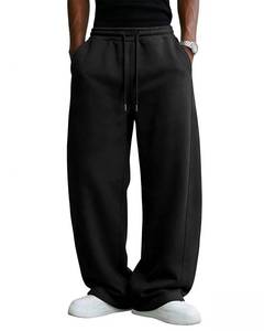lot 5062 image: Pillxter Mens Baggy Sweatpants Cotton Fleece Wide Leg Lounge Sweat Pants Drawstring Waist Jogging Pants with Pockets,Black medium  - Retail $17