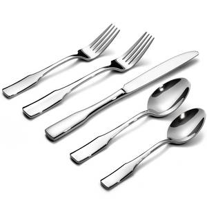 lot 5064 image: Alata Kate 40-Piece Silverware Set,Service for 8,Stainless Steel Flatware Set,Mirror Polished Cutlery Set,Dishwasher Safe - Retail $38