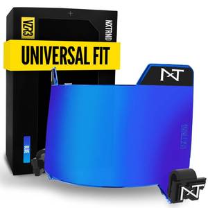 lot 5069 image: Nxtrnd VZR3 Football Visor, Curved Lens Technology, Fits Adult & Youth Football Helmets (Blue) - Retail $60