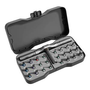 lot 5080 image: ApexSelect 24 in 1 Magnetic Ratchet Screwdriver Set - Includes Allen Wrenches Sets, for Ring DoorbellCamera Screwdriver,Home Repair,Electronic & DIY  S2 Alloy Steel with Storage Case. - Retail $21