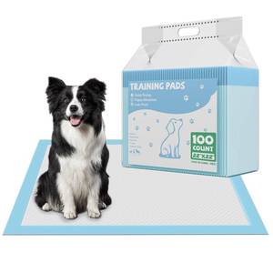 lot 5147 image: DUMOS 100 Count Puppy Pads for Dogs, 22 x 22 Potty Puppy Training Pad, 6-Layer Dog Cat Pee Pads, Super Absorbency Disposable Pet Leakproof Quick Drying Pad - Retail $16