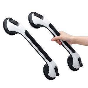 lot 5149 image: TAILI Shower Grab Bar 2 Pack Suction Grab Bars for Bathtubs and Showers, Heavy Duty Shower Handle Removable Handrails for Seniors and Elderly, Bathroom Safety Grip No Drilling Waterproof, Black,G9 - Retail $41