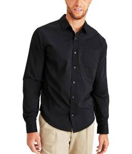 lot 5153 image: Dockers Mens Classic Fit Long Sleeve Signature Comfort Flex Shirt, Black , 3X-Large - Retail $33