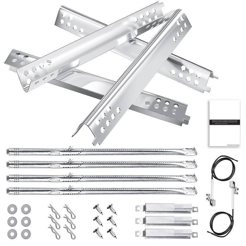 lot 4314 image: Hisencn Grill Replacement Parts for Charbroil Performance 463342119, 463332718, 463347017, 463335517, 463376419, Grill Parts for Char-Broil 4 Burner Grill 463377017, 463376017, 16.93 inch Heat Plate - Retail $30