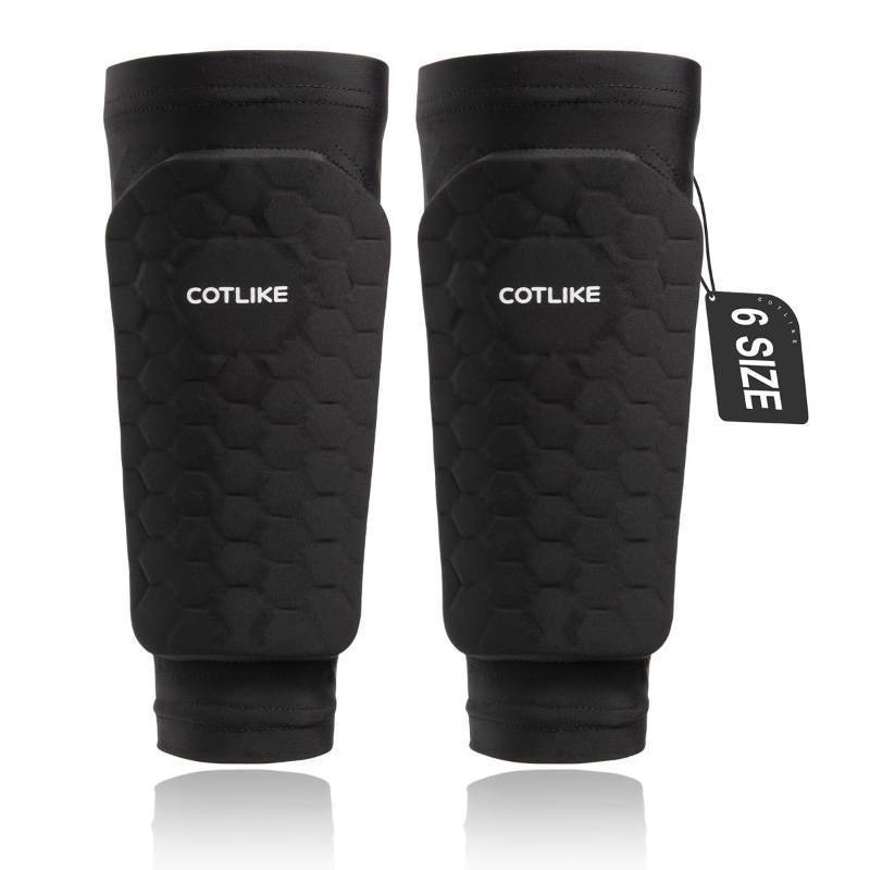 lot 4565 image: Soccer Shin Guards for Kids Youth Adults, Ski Shin Guards Sleeves for 2-18 Years Old Boys Girls Men, Calf Compression Sleeve with Honeycomb Pads, - Retail $20