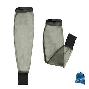 lot 5201 image: South to East Premium Mosquito Sleeves for Insect, Pack of 2, Tick & Fly & Bug Protection  No-See-Um Net for Camping, Hiking, Fishing, Gardening, Adjustablbe Arm Netting for Adults, 1 Carrybag - Retail $10