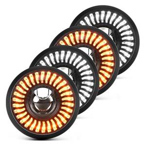 lot 5224 image: BraveWAY Anti-glare 5.75 LED Headlights, 5-34 inch Round Lights with Projector, Start-up Gradient Welcome Halo - Retail $150
