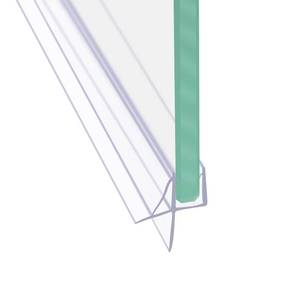 lot 5274 image: Frameless Shower Door Bottom Seal Shower Sweep with Drip Rail for 316 Inch Glass,36 Inch Long, Vinyl, Clear - Retail $20