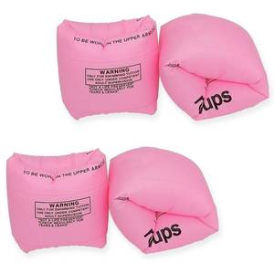 lot 5305 image: 2 Pack Arm Floaties for Kids and Adults- Inflatable Floaties for Kids 6-12yrs, Blow up Water Wings for Toddlers, Swimming Arm Pool Floats for Children and Adults 30-150LBS(Pink and Pink) - Retail $10