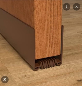 lot 5306 image: Door Draft Stopper, 39 Length Cuttable Weather Stripping Door Seal, Strong Adhesive Door Sweep for Exterior and Interior Doors (1, Brown) - Retail $20