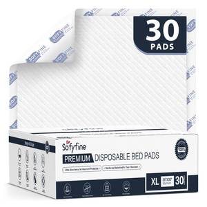 lot 5339 image: Tear Resistant Disposable Bed Pads Adults Chucks Incontinence Underpads 30x 36(30 Count),Large Thicken Premium Waterproof Pee Pads for Elderly,10X Super Absorbency Heavy Duty Puppy Training Pads - Retail $37