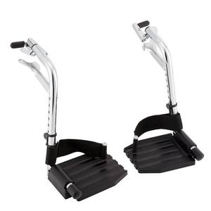 lot 5373 image: Invacare Wheelchair Legrest with Heel Loops &amp Swing-Away Design, Adjustable Footrest Length and Flip-Up Aluminum Footplate, Easy-to-Install, Compatible with Most US Wheelchairs &amp Transport Chairs