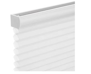 lot 5388 image: Cordless Cellular Shades, Light Filtering Honeycomb Shades for Windows, Pull Down Pleated Blinds, Easy to Install for Indoor Windows and French Doors,30 W x 64 H, White - Retail $55