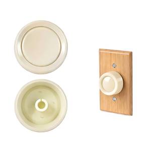lot 5399 image: 2Pcs Beige Rotary Dimmer Switch Knob - Universal Replacement for Lutron D-600p, D-603p, and Dng-600p - Easy to Install Wall Lamp Dimmer Knob Fan Control��Dimmer Knob Replacement (No Back Panel) - Retail $7