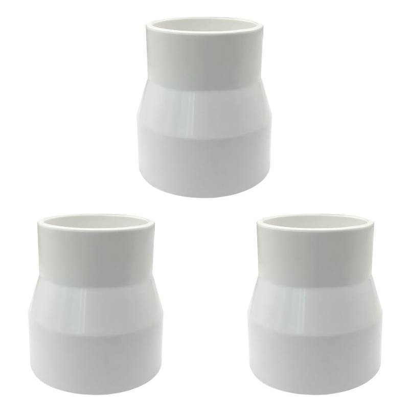 lot 3591 image: 3PCS 2 x 1-12 PVC DWV Reducer Coupling Adapter (Socket x Socket) Schedule 40 Slip Reducing Coupling Pipe Fittings for Home Sewer Plumbing&nbsp&nbsp