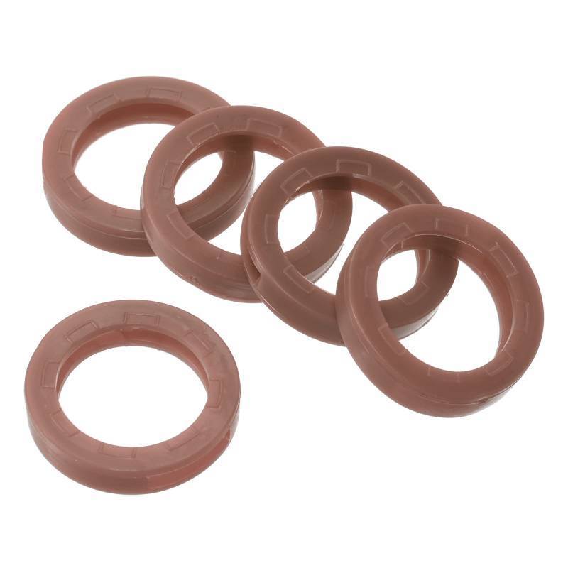lot 3644 image: PATIKIL Key Caps Covers Rings, 5 Pack 0.9 Keys Identifiers Covers Coding Tags Marker Round Silicone Sleeve for Office House Apartment, Brown&nbsp