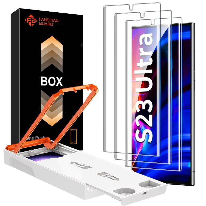 lot 4084 image: FANGTIAN 3-Pack for Samsung Galaxy S23 UltraS22 Ultra Screen Protector Auto Alignment - Film for S23 Ultra Screen Protector-Easy InstallationFingerprint CompatibleNot Glass6.8Inch&nbsp&nbsp