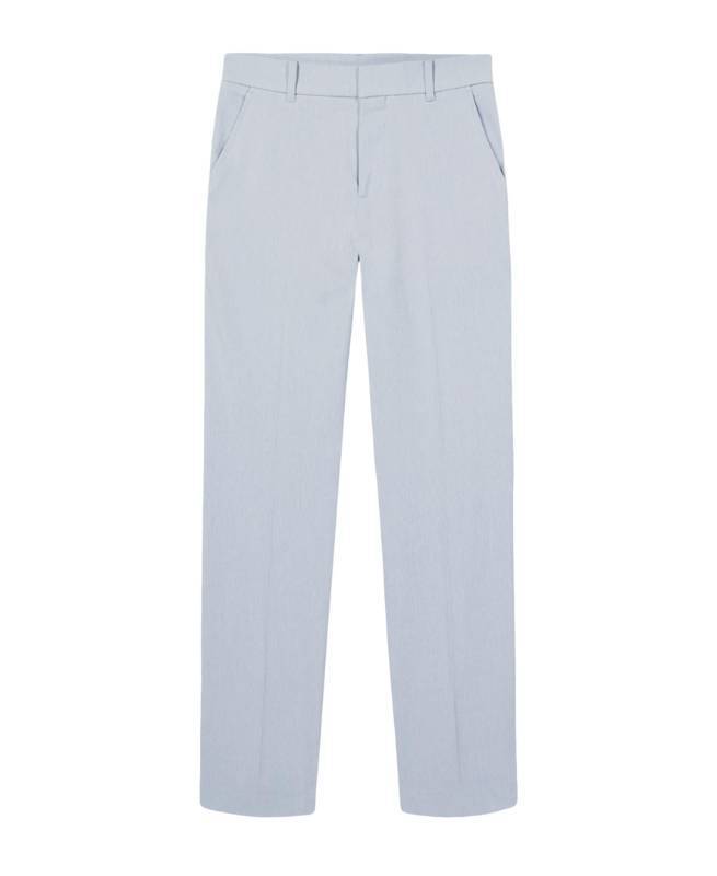 lot 4177 image: Tommy Hilfiger Boys TH Flex Stretch Performance Dress Pant, Straight Leg Fit, Zip Fly & Belt Loops, Side & Back Pockets, Light Blue Heather, 16 - Retail $35