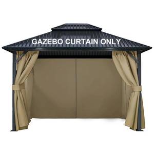 lot 5412 image: COWVIE 4-Panel 10 x 10 Gazebo Replacement Curtains, Patio Privacy Sidewalls with Double Zipper, Replacement for Outdoor Gazebo Canopy (Curtain Only) - Retail $70
