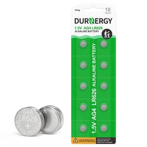 lot 5420 image: DURNERGY SR626SW Watch Battery 10 Pack, AG4 Alkaline Button Cell Battery, 377376 Watch Batteries, 1.5V LR626 Batteries 377A&nbsp