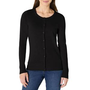 lot 5427 image: Amazon Essentials Womens Lightweight Crewneck Cardigan Sweater, Black, Small - Retail $16