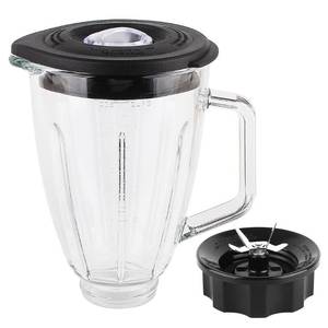 lot 5502 image: Veterger Replacement Parts 6-cups Glass Jar with Blade and Collar,Compatible with Hamilton Beach Blenders 54221,58153J,53520G - Retail $30
