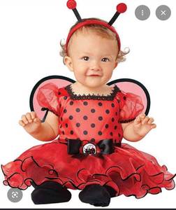 lot 5529 image: Infant Baby Girls Ladybug Costume Dress with Tutu 12-18 Months  - Retail $20