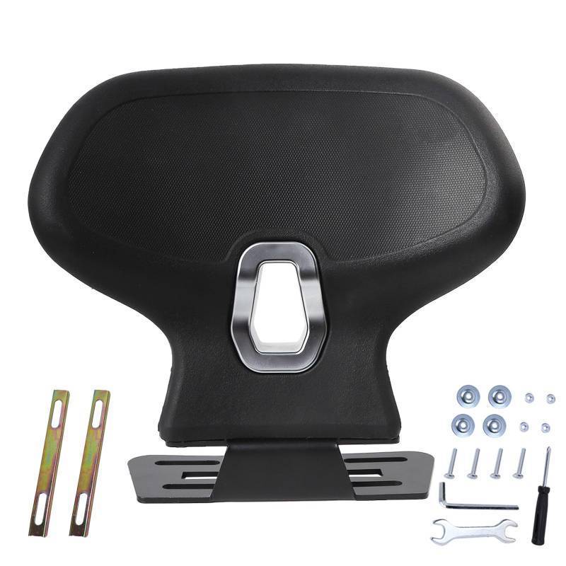 lot 4749 image: Mokuo C-Shape Motorcycle Backrest - Universal Easy-Mount Base, Comfortable Body-Hugging Support with PU Foam, Fits ATV Scooter Cruiser Moped & Bike - Retail $69
