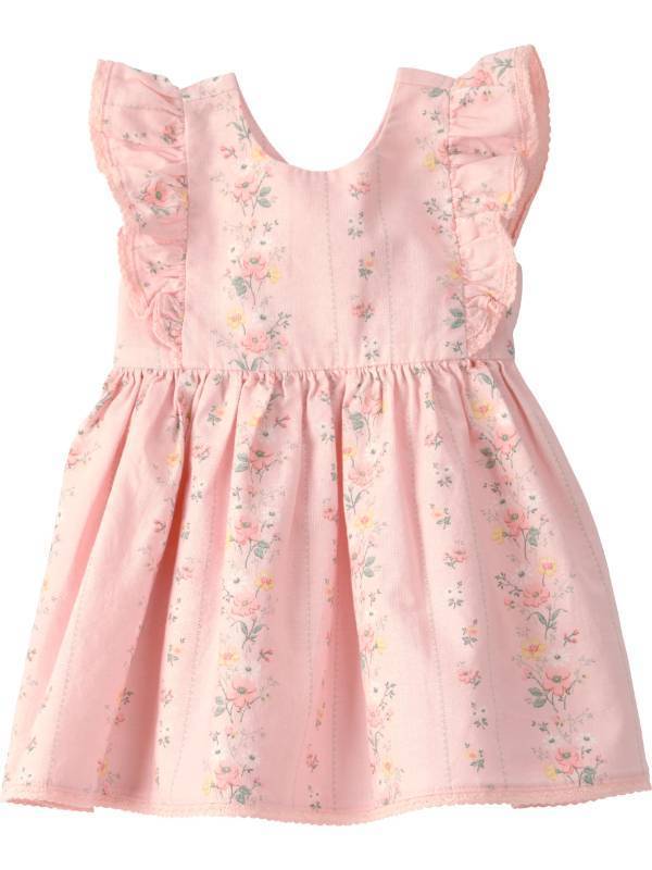 lot 5007 image: Little Planet by Carters Girl Dress Made with Organic Cotton, Pink Garden, 9M - Retail $29
