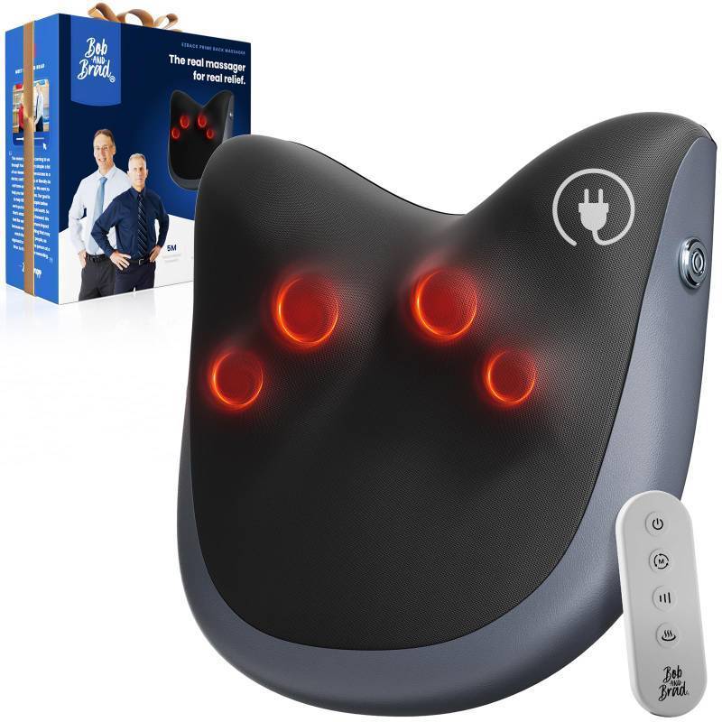 lot 5021 image: BOB AND BRAD Back Massager for Pain Relief Deep FSA Eligible HSA Eligible EZBack Prime Corded Design Shiatsu Neck and Back Massager with Heat for Back,Shoulders,Body Muscle Tissue Gifts for Women Men - Retail $80