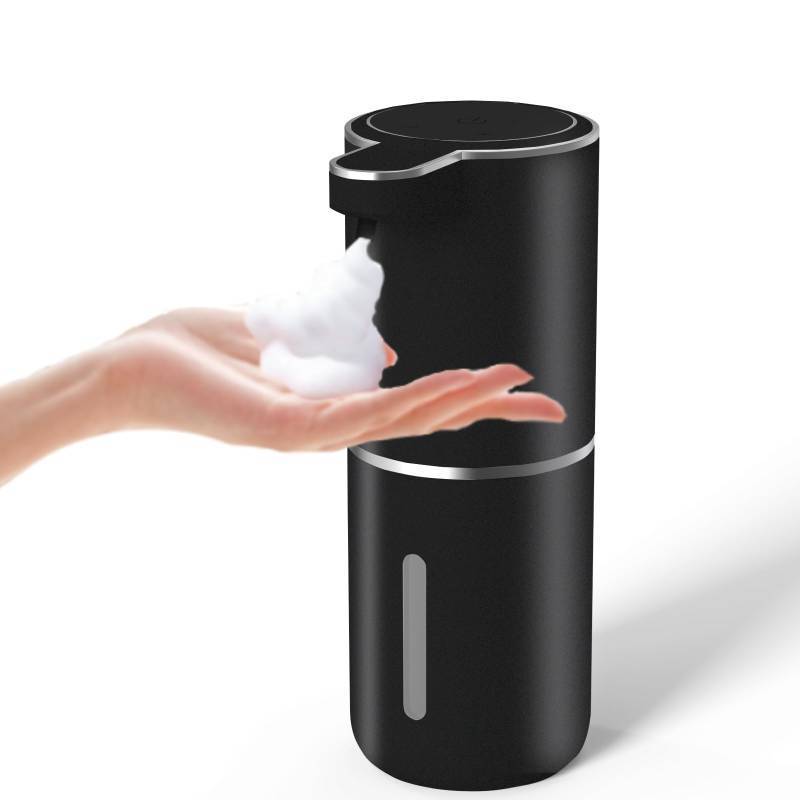 lot 5037 image: Automatic Soap Dispenser Touchless Foaming Soap Dispenser 400ml USB Rechargeable Dispenser Electric Wall Mounted 4levels Adjustable Foam Dispenser Pump for Bathroom Kitchen Dish Soap(Black) - Retail $30