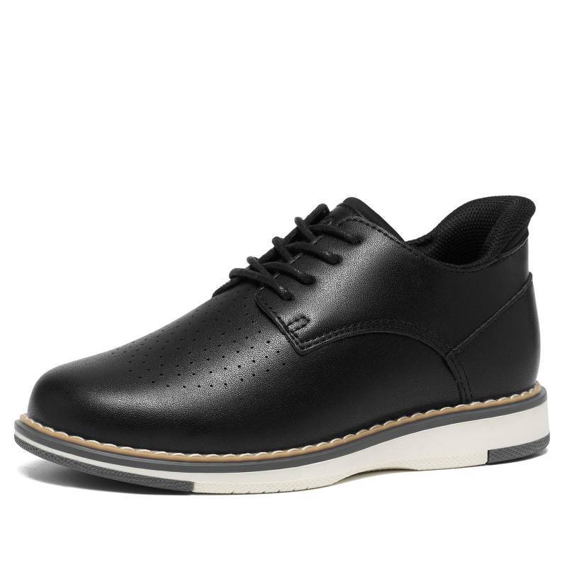 lot 5067 image: GINNI Boys Dress Shoes, Casual Oxfords Sneakers Comfort School Uniform Formal Shoes Wedding Church Dress Shoe for ToddlerLittleBig Kid Black (US6) - Retail $39