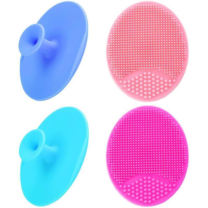 lot 5092 image: Baby Bath Brush, Baby Cradle Cap Brush, Silicone Massage Brush, Silicone Scrubbers Exfoliator Brush, Skin Scrubber Baby Essential for Dry Skin, Cradle Cap and Eczema (Small-4PCS) - Retail $5